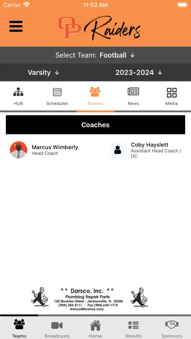 Captures d'écran de Orange Park Athletics