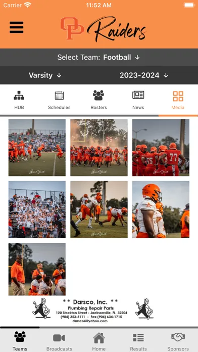 Captures d'écran de Orange Park Athletics