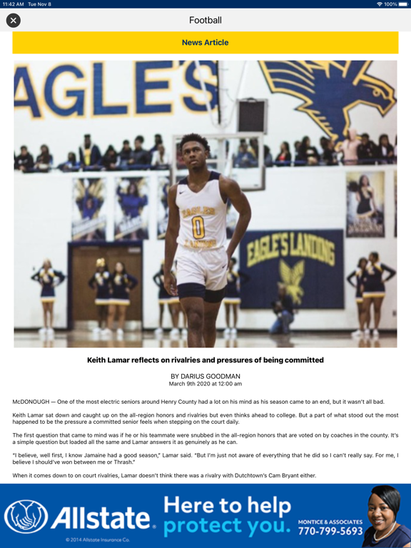 Eagle's Landing Athletics iPad  Screenshots