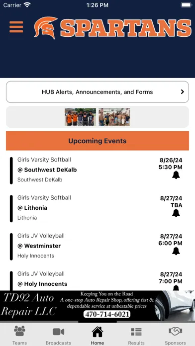 Capturas de tela do North Springs Athletics