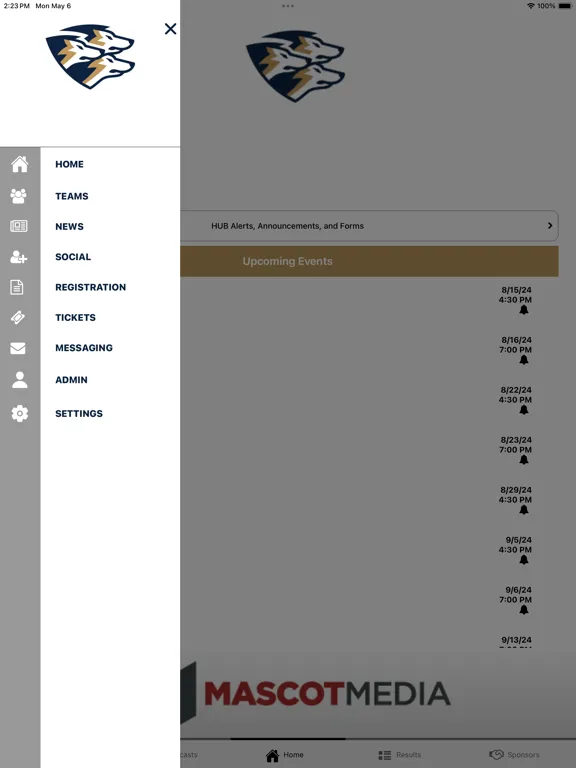 ภาพหน้าจอของ Whitefield Academy Athletics iPad 