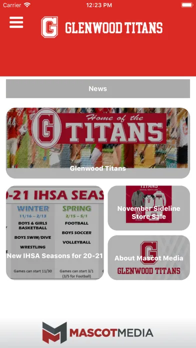 ภาพหน้าจอของ Glenwood Titans Athletics