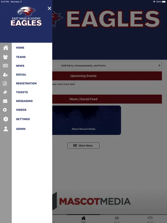 East Wake Athletics iPad  スクリーンショット