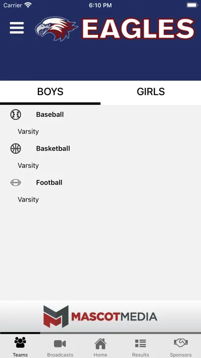 East Wake Athletics スクリーンショット