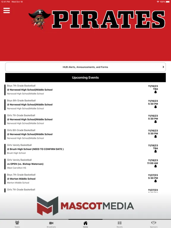 West Carrollton Athletics iPad  Screenshots