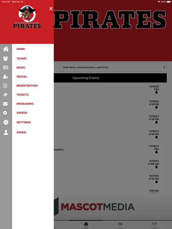 West Carrollton Athletics iPad  Screenshots