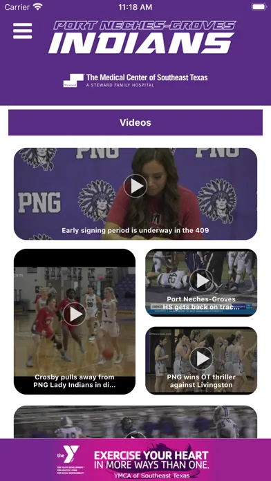 Tangkapan layar Port Neches-Groves Athletics