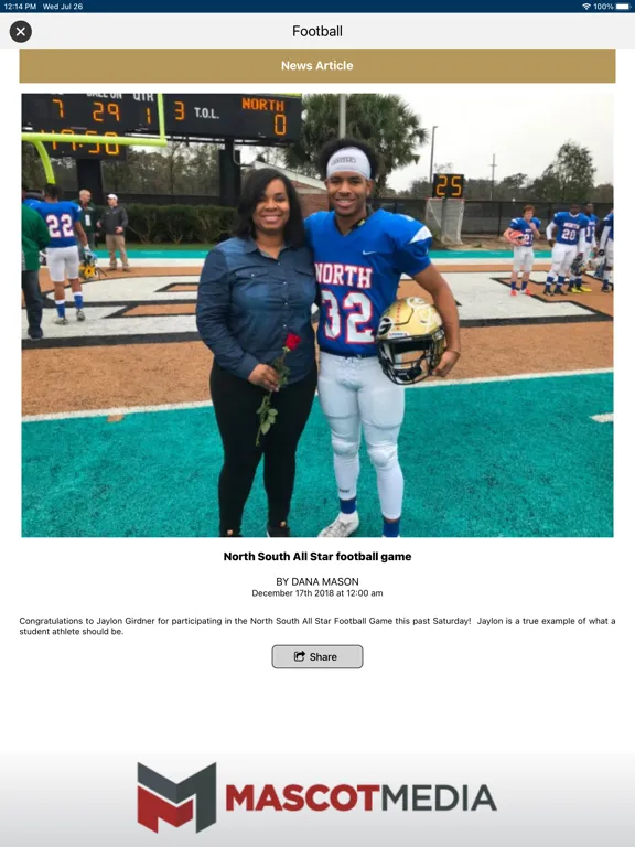 Ảnh chụp màn hình của Spartanburg Vikings Athletics iPad 