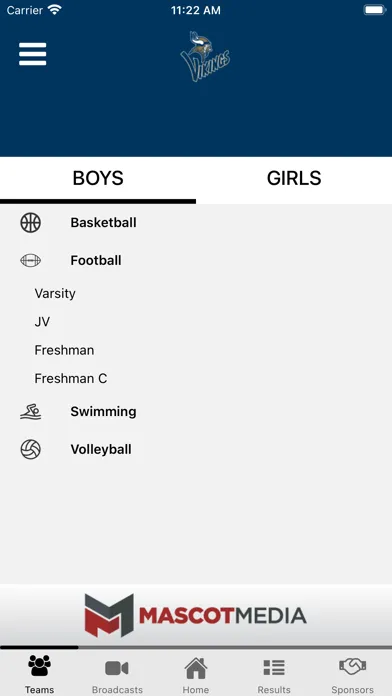 Ảnh chụp màn hình của Spartanburg Vikings Athletics