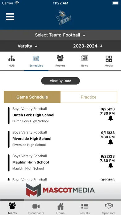 Ảnh chụp màn hình của Spartanburg Vikings Athletics