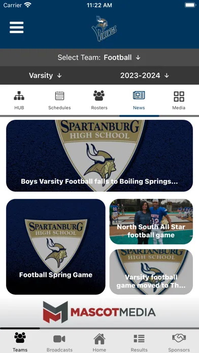 Ảnh chụp màn hình của Spartanburg Vikings Athletics
