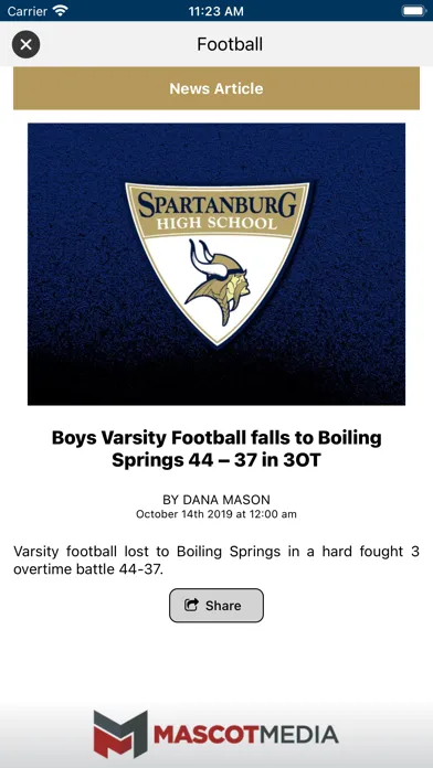 Ảnh chụp màn hình của Spartanburg Vikings Athletics