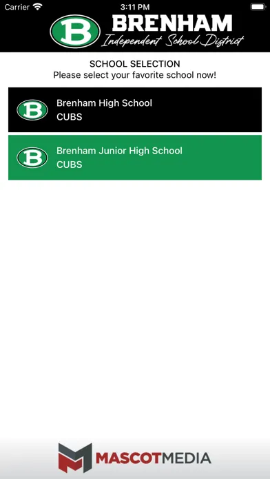 ภาพหน้าจอของ Brenham ISD Athletics