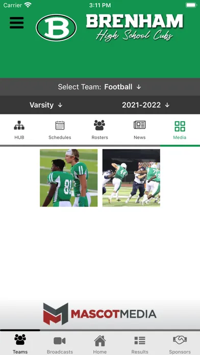 ภาพหน้าจอของ Brenham ISD Athletics