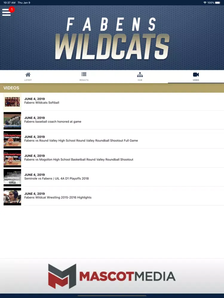 Fabens Wildcats Athletics iPad  Screenshots
