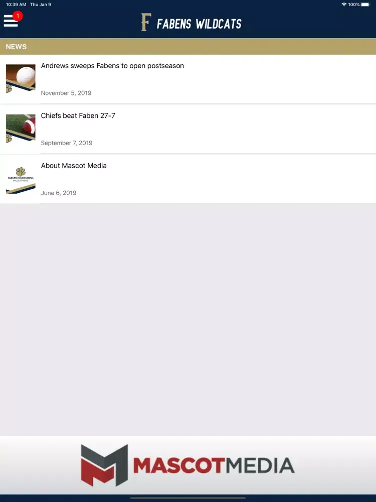 Fabens Wildcats Athletics iPad  Screenshots