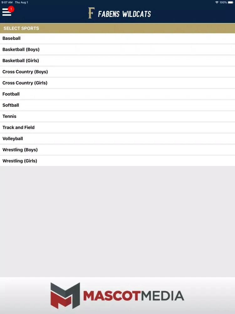Fabens Wildcats Athletics iPad  Screenshots