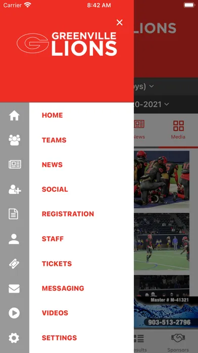 Скриншоты Greenville Lions Athletics