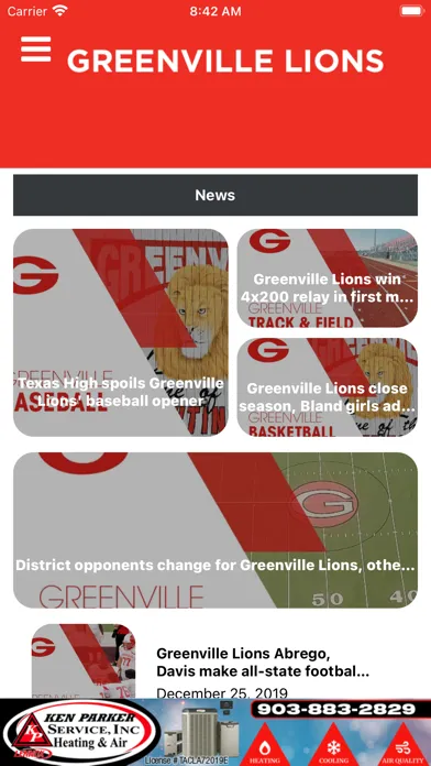 Скриншоты Greenville Lions Athletics