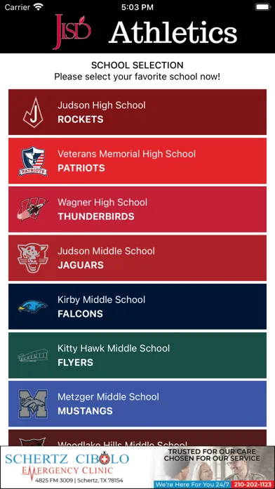 Judson ISD Athletics應用截圖