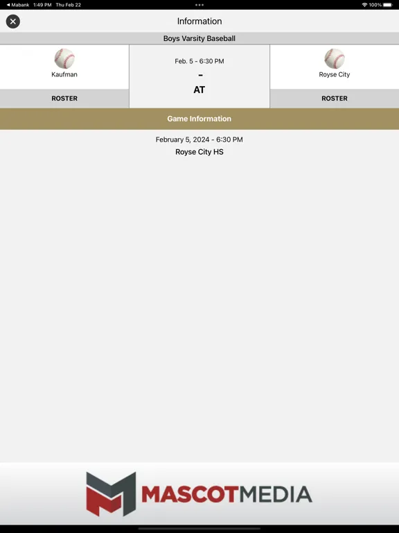 Kaufman Lions Athletics iPad  Ekran Görüntüleri