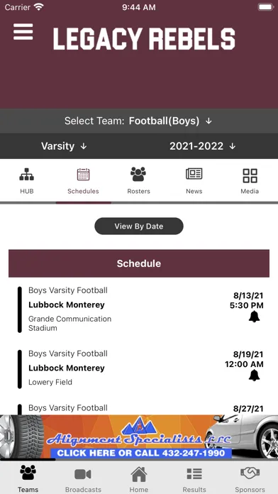 Midland ISD Athletics Screenshots