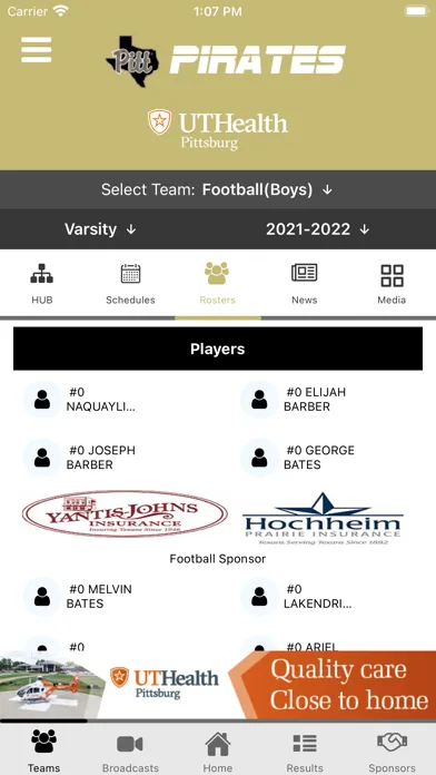 Pittsburg Athletics Screenshots