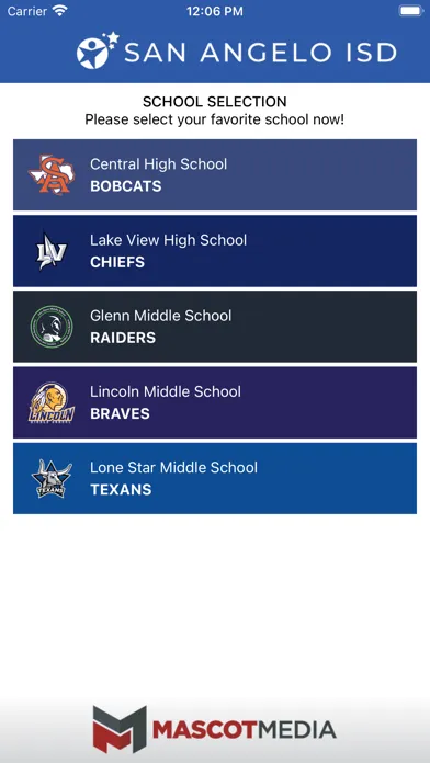 Capturas de pantalla de San Angelo ISD Athletics