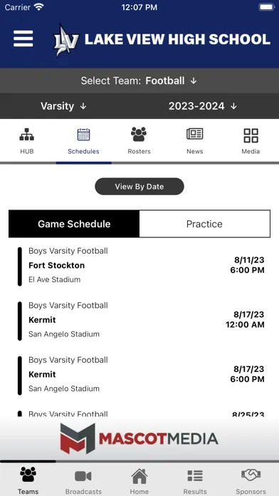 Capturas de pantalla de San Angelo ISD Athletics