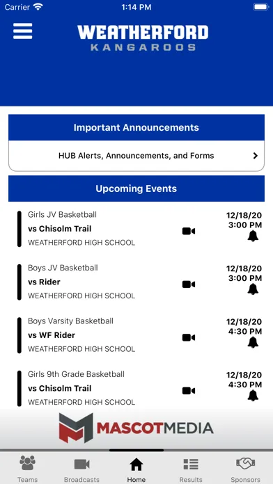 Weatherford Athletics স্ক্রিনশট