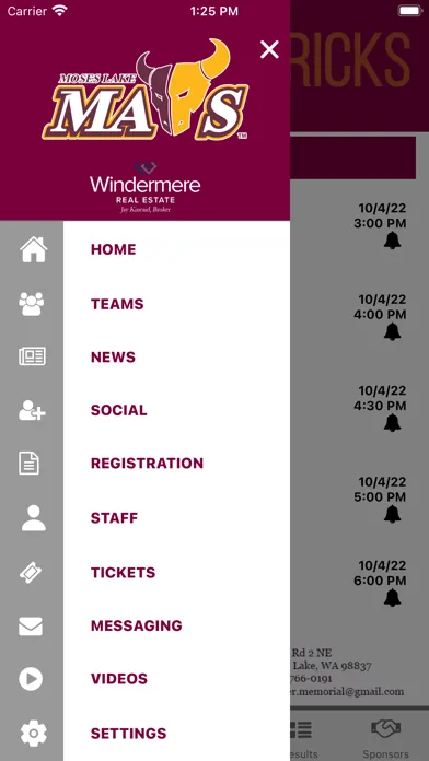 Moses Lake Athletics Screenshots