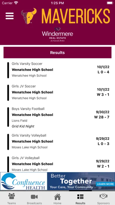 Moses Lake Athletics Screenshots
