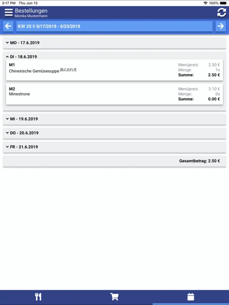 Ảnh chụp màn hình của Mein Menü-Saxonia Catering Ost iPad 