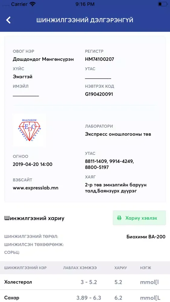 Zrzuty ekranu Eclinic.mn