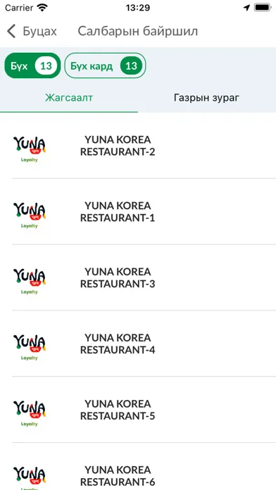 Yuna Loyalty Screenshots