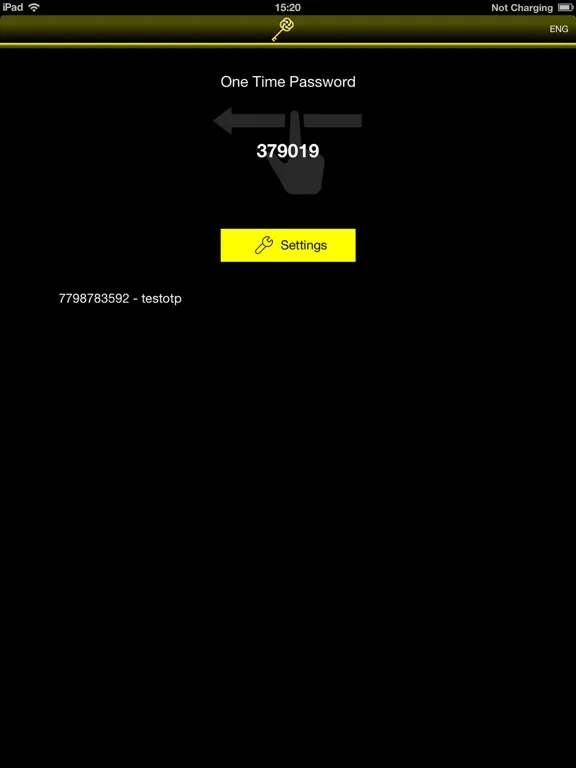 OTP TDB iPad  स्क्रीनशॉट