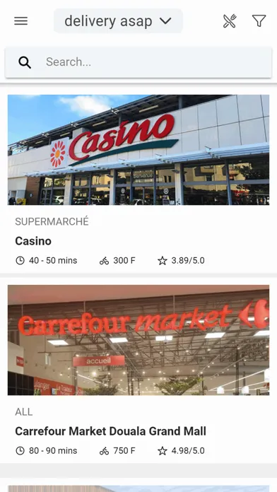 Tangkapan skrin Noumo Delivery