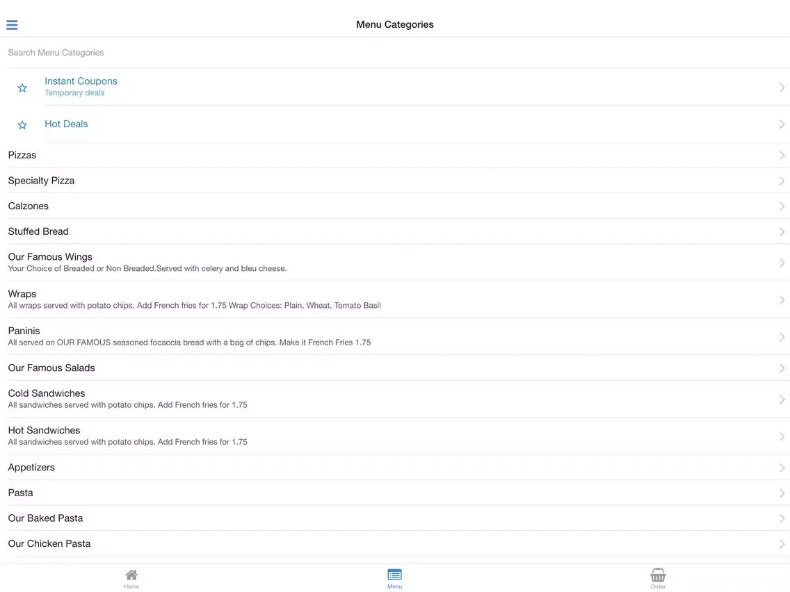 Famous Pizza New Haven iPad  سکرین شاٹس