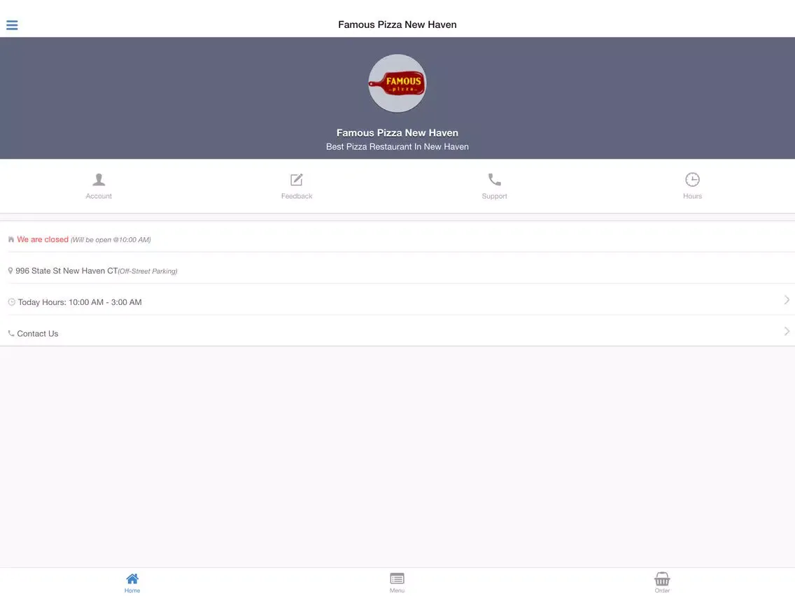 Famous Pizza New Haven iPad  سکرین شاٹس