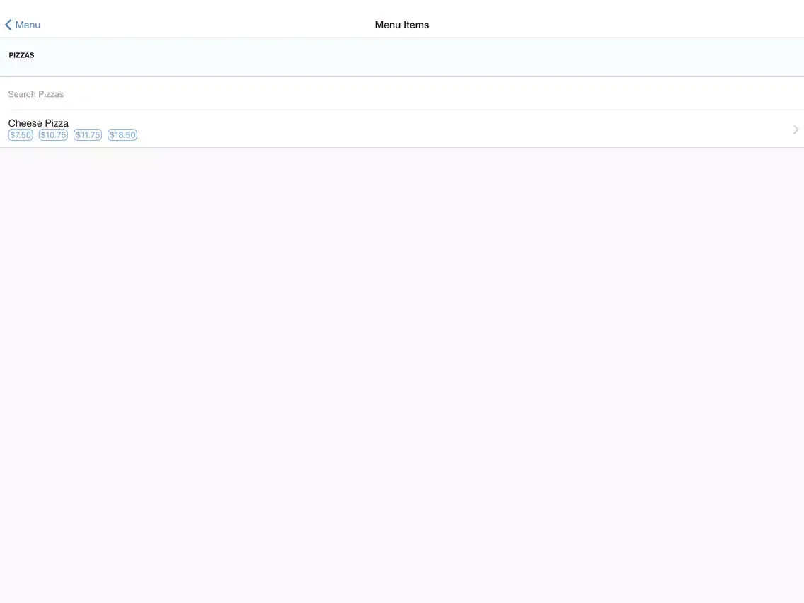Pizza Haven iPad  Ekran Görüntüleri