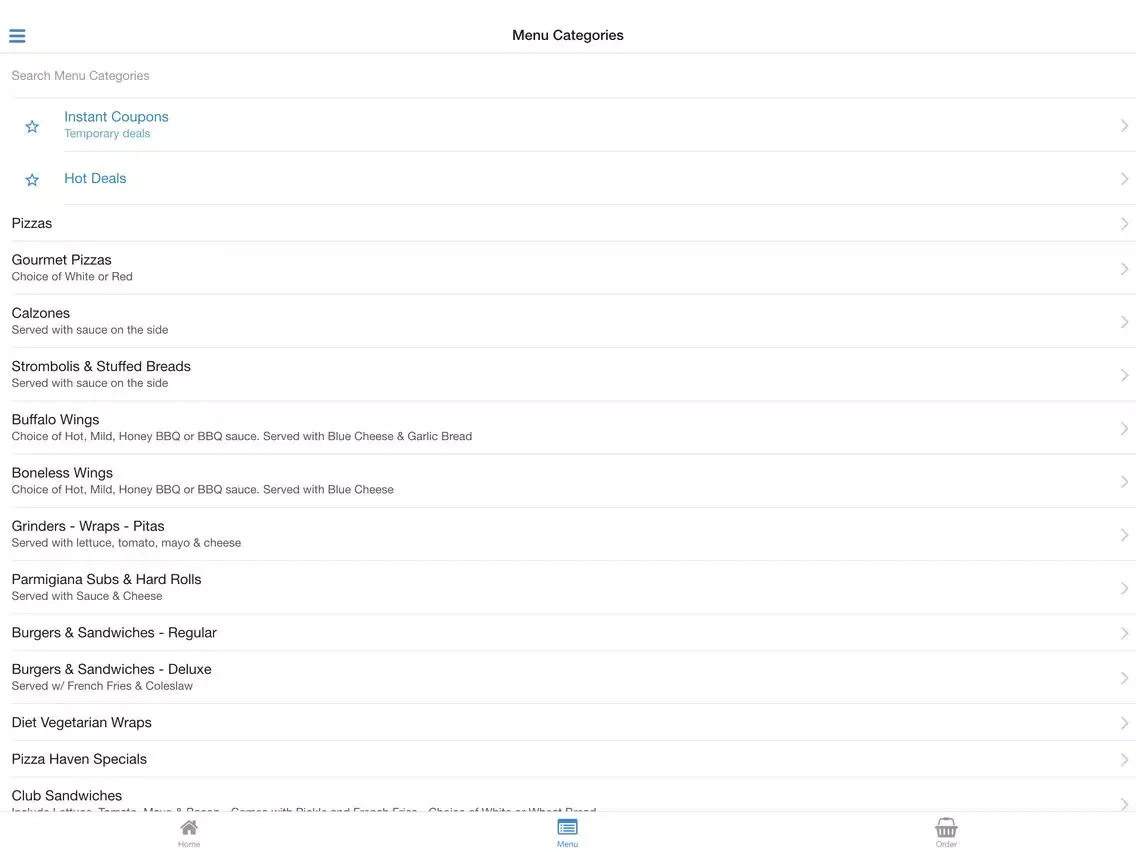Pizza Haven iPad  Ekran Görüntüleri