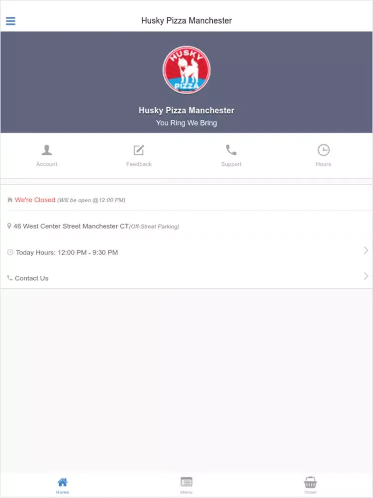 Capturas de tela do Husky Pizza Manchester iPad 