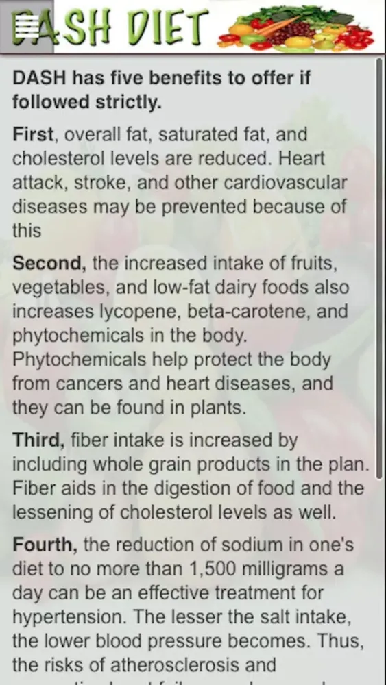 Screenshot di DASH Diet: Pain Free Lose Weight and Healthy Diet