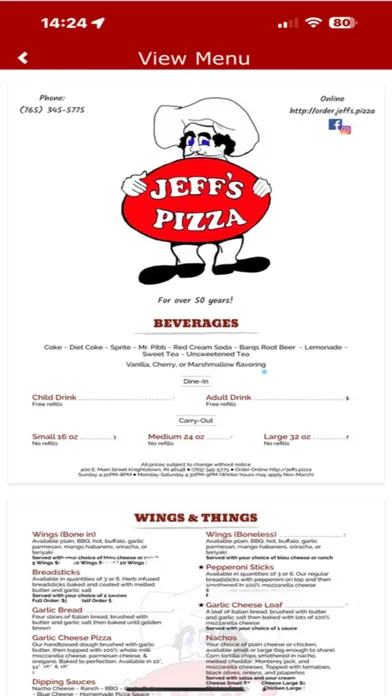 Zrzuty ekranu Jeff's Pizza