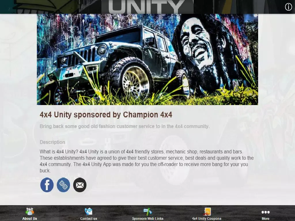 Capturas de tela do 4x4 Unity iPad 
