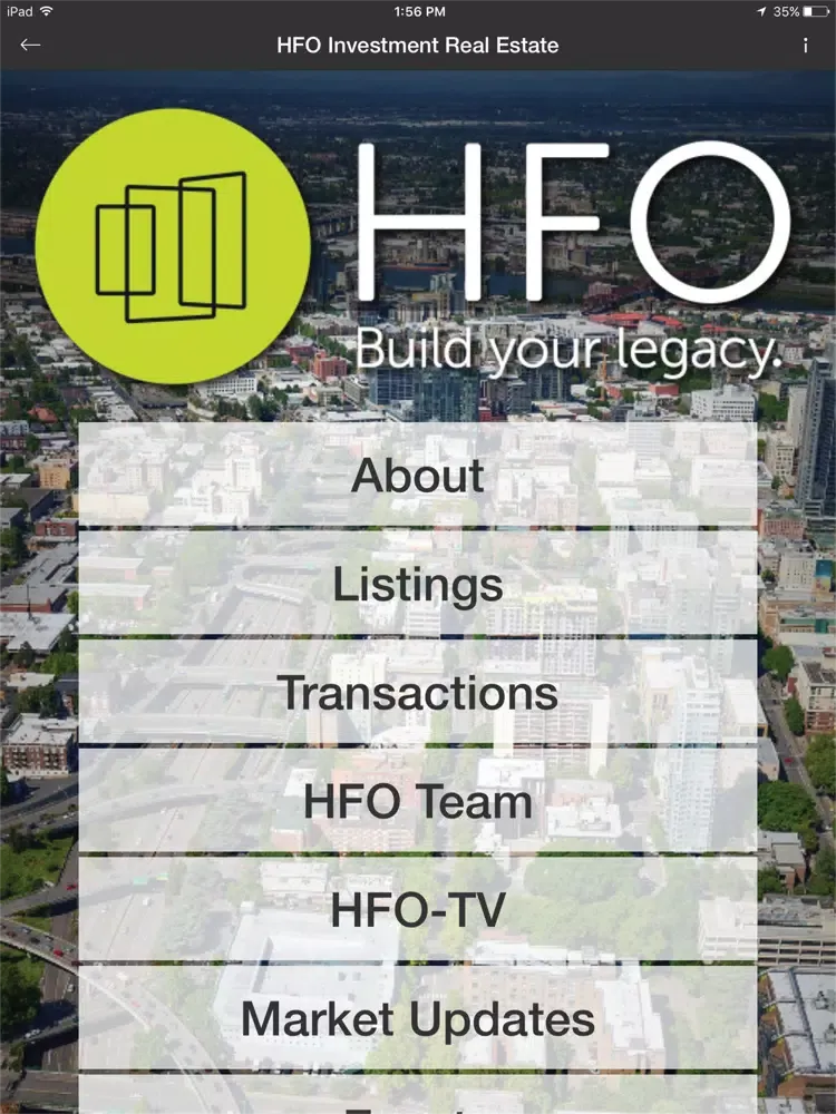 HFO Investment Real Estate iPad 應用截圖