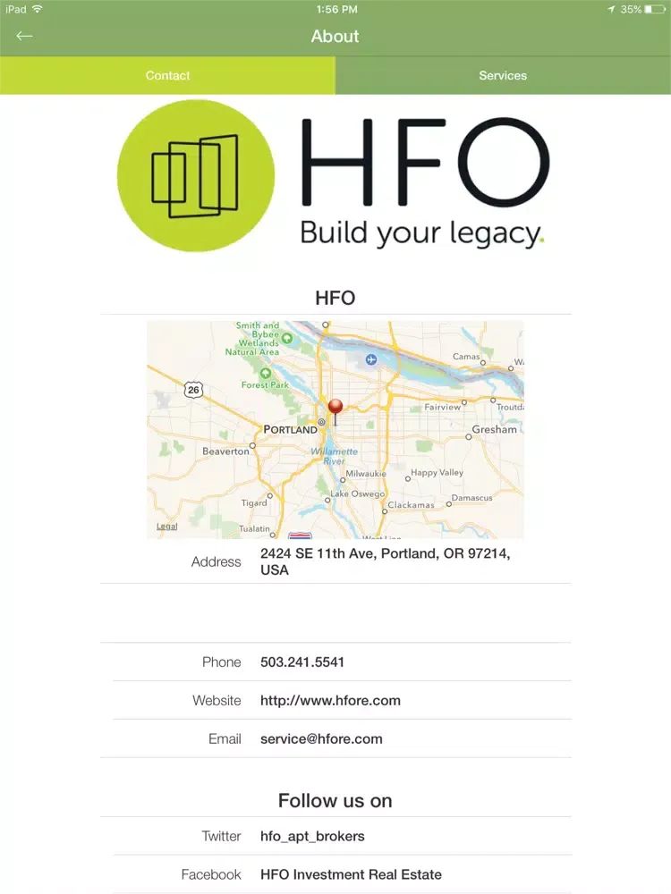 HFO Investment Real Estate iPad 應用截圖