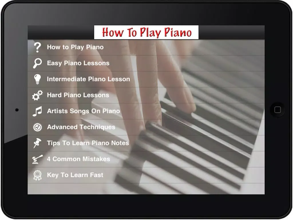 How To Play Piano iPad Screenshots
