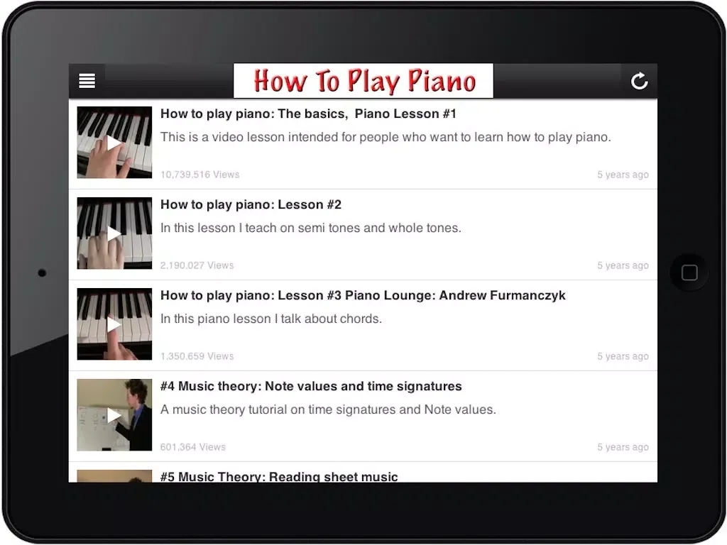 How To Play Piano iPad Screenshots