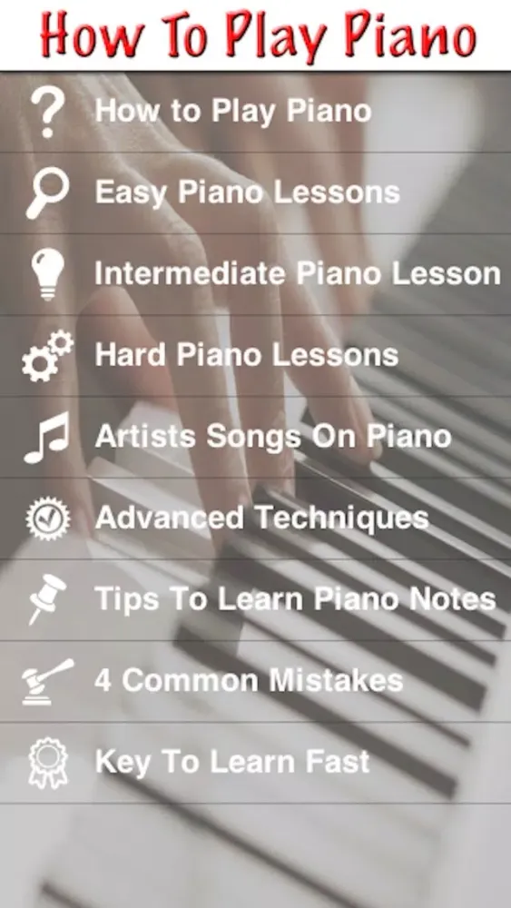 How To Play Piano Screenshots